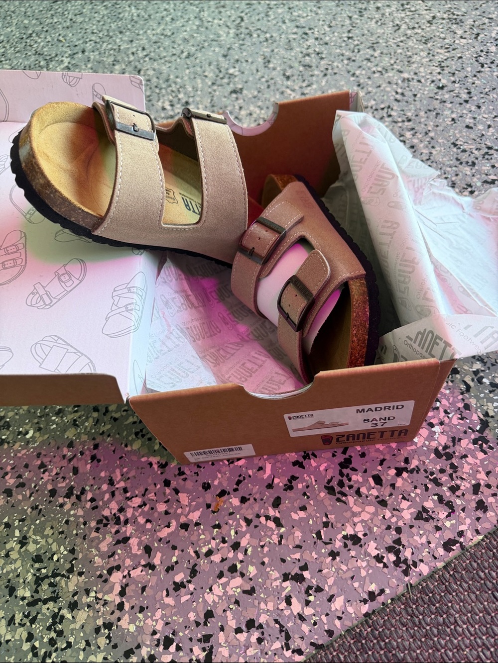 Zanetta Orthopedic Double-Buckle Sandals - Sand